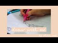 (eng sub) DRAW WITH ME (music box ver.)// haciendo dibujitos random en vez de la tarea ✨