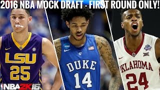 2016 NBA Mock Draft - Round One Only!