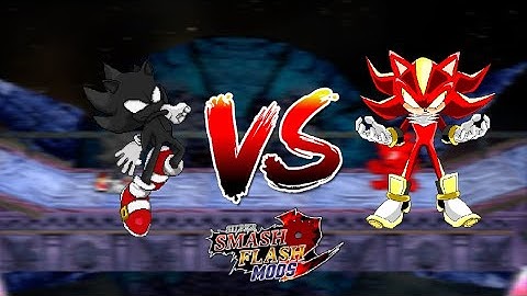 Dark Sonic VS Chaos Shadow In Sonic Smash Flash 2! (SSF2Mods)