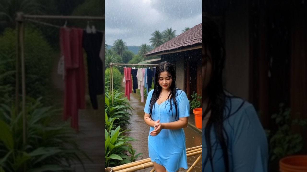 Relaxing Rain ASMR | Quiet Village Moment