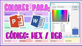🌈💻How and Where to get COLOR CODES [HEX / RGB] for WORD and POWERPOINT!!! LINKS!!