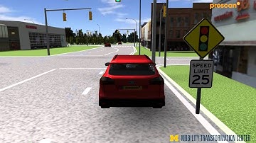 PreScan model of University of Michigan Mobility Transformation Facility