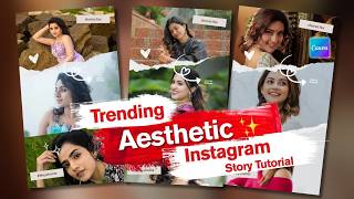 Trending Aesthetic Instagram Stories Using Canva ✨