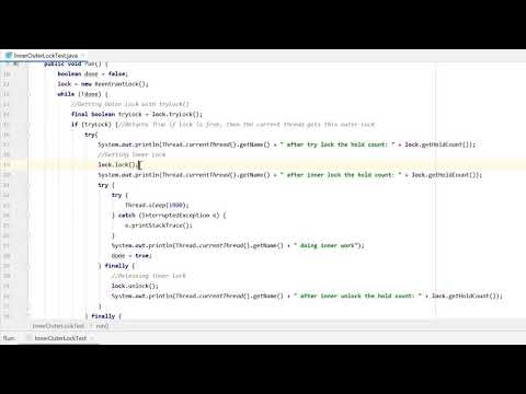 Java Super Simple Outer Lock And Inner Lock Example