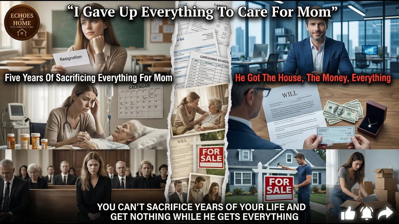 I Gave Up My Career To Care For My Dying Mother. She Left Everything To My Brother Who Never...