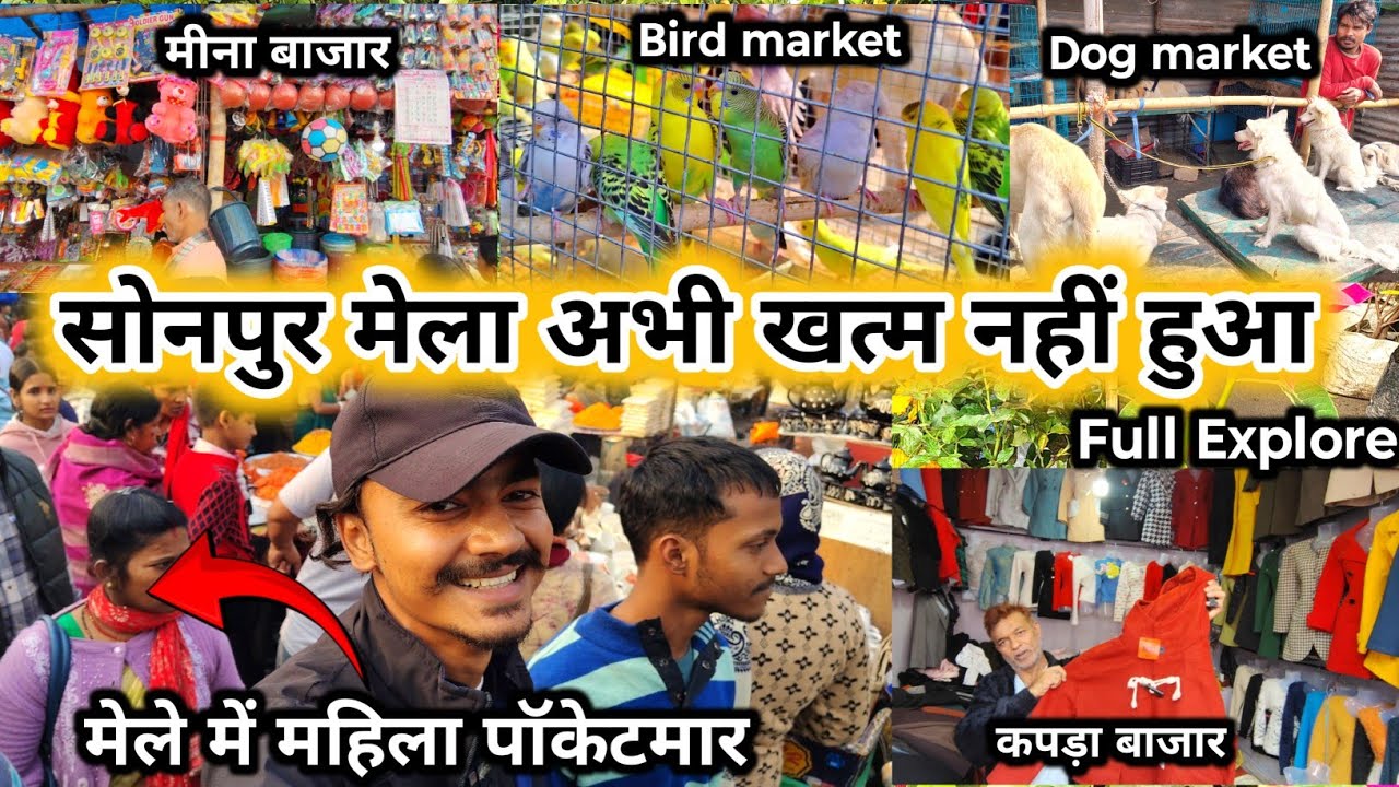 महिला पॉकेट मार पकड़ी गई मेले में | Sonpur Mela 2025 पूरा घूमे घर बैठे | horse market | dog market