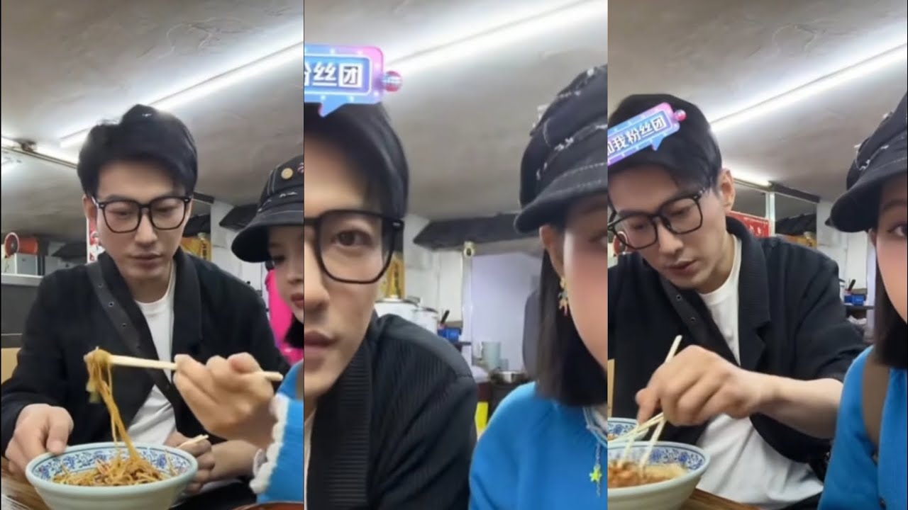 Miemie visited Yulong while he was filming his solo drama and they were enjoying a cozy dinner. ❤️