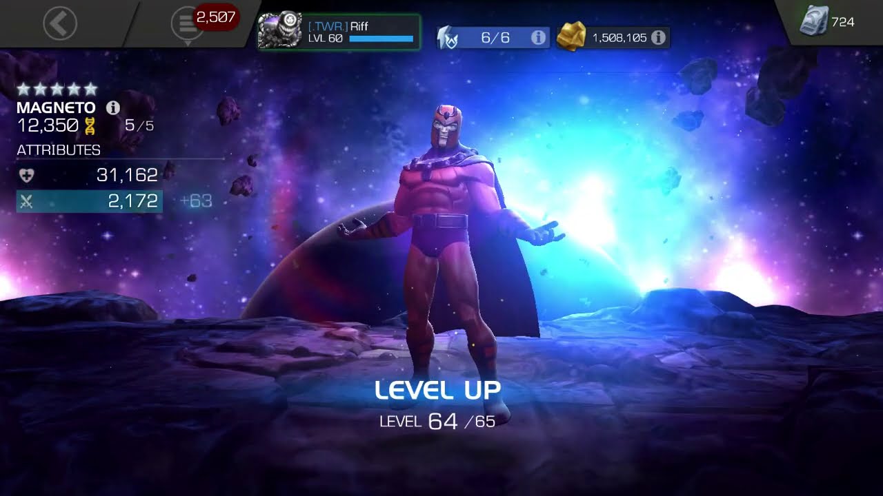 5 star Red Magneto (pre-buff) rank up and gameplay