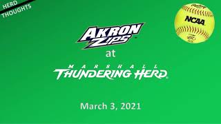 2021 Marshall Softball vs Akron (Doubleheader)