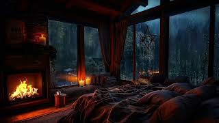 Bedroom Haven - Thunderstorm, Fireplace & Dimmed Lights