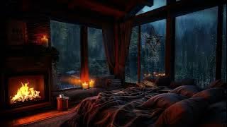Bedroom Haven - Thunderstorm, Fireplace & Dimmed Lights