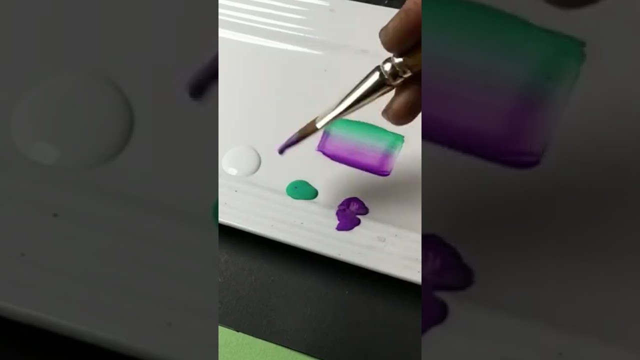 Loading and Blending Colors for One Stroke Painting 🎨🖌️ | Tutorial in a minute 