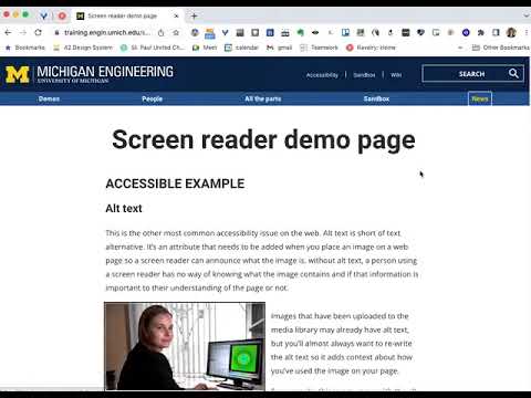Screen reader demo - main content
