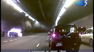 Taxi on fire in CTE tunnel -  24Apr2012