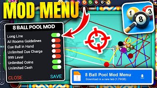🔴 8 Ball Pool HACK/MOD MENU 2026 - Líneas Largas, MegaPower & MAX Dinero 🎱 8 Ball Pool MOD