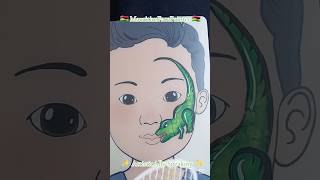 MauritiusFacePainter _ Dinosaur/ T-Rex face paint #easyfacepaint #facepaintingtutorial