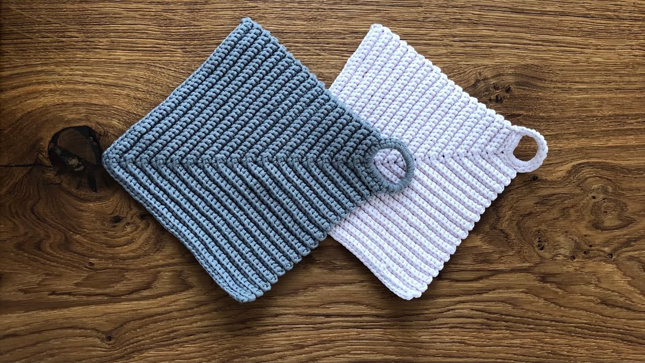 Topflappen im Rippenmuster häkeln