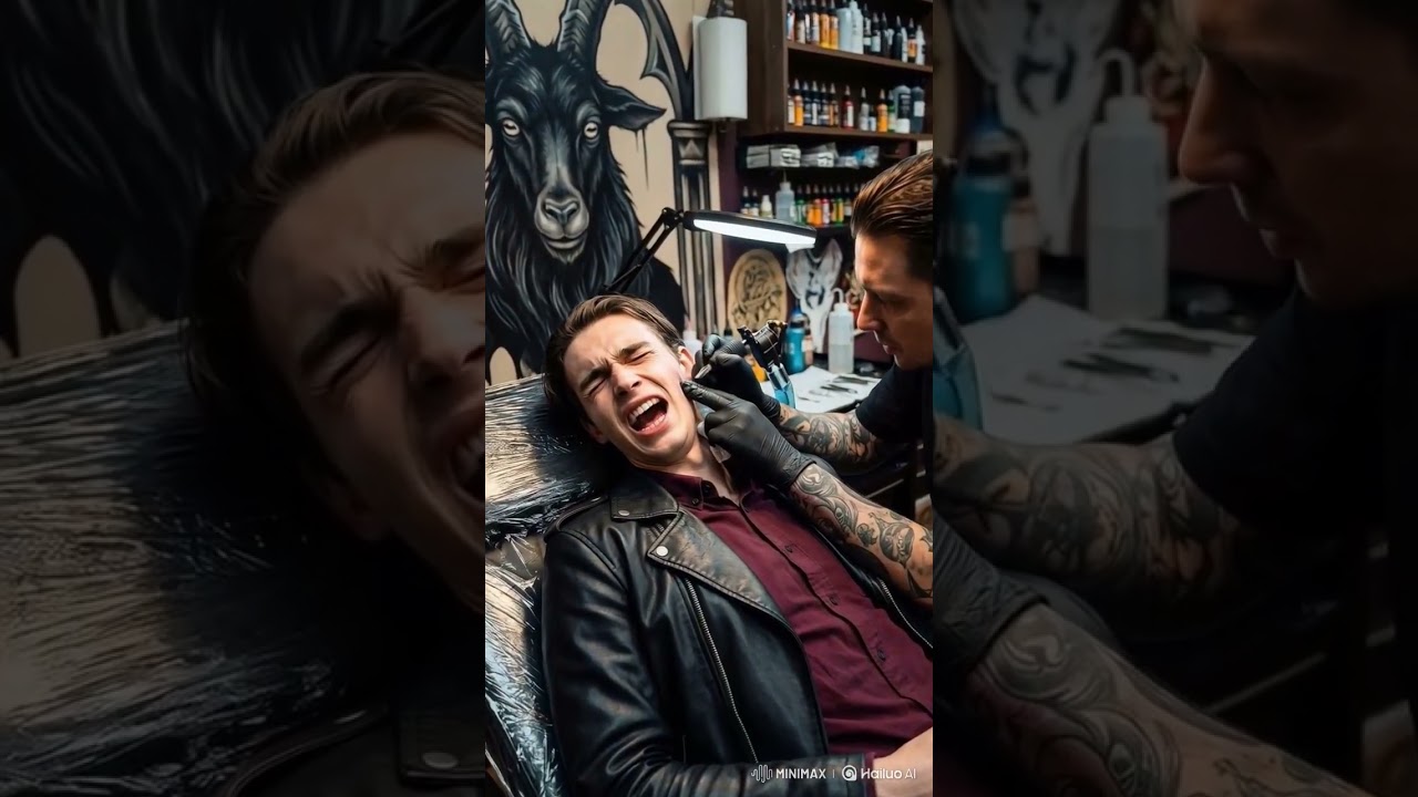 Man gets handsome tattoo 