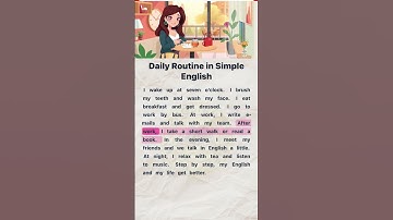 Daily Routine in Simple English | English Reading and Listening Practice #englishforbeginners