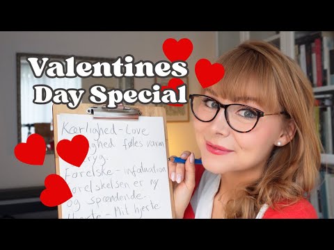ASMR Learn Danish 💕 Valentine’s Day Vocabulary 🇩🇰 | Love & Romance Words | Soft Writing Sounds