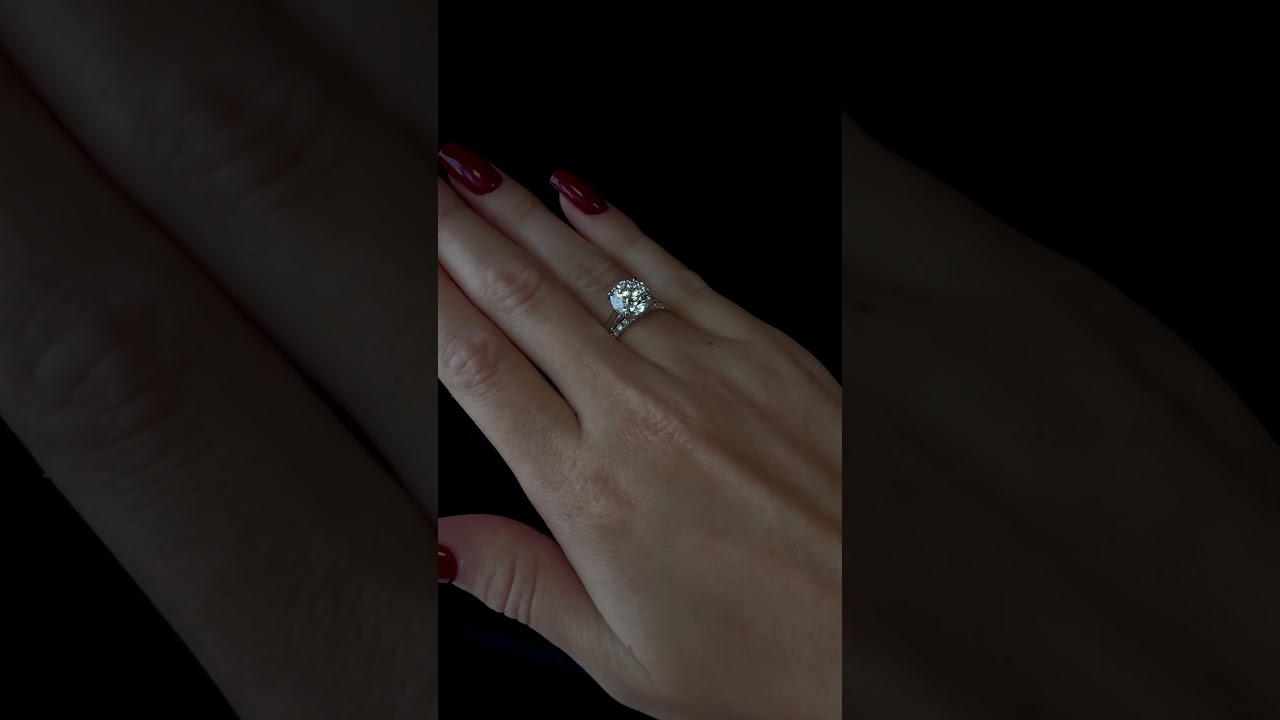 3CT Round Cut Solitaire Lab Grown Diamond Engagement Ring | By Karaters