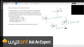 Angles, reference angles, and quadrants