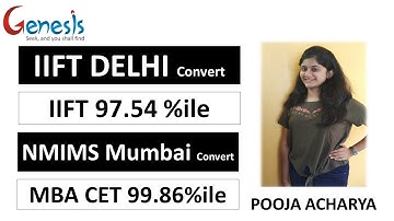 IIFT Delhi NMIMS Mumbai Convert Pooja Acharya from Genesis Mentors Interview video