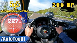 : 205HP ABARTH 595 Competizione *TOP SPEED* on AUTOBAHN by AutoTopNL