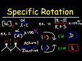Optical Activity - Specific Rotation & Enantiomeric Excess - Stereochemistry   Youtube