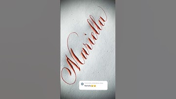 Copperplate calligraphy, tutorial: how I write your name #mariella