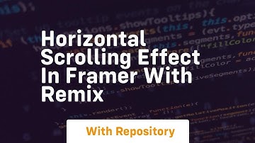 horizontal scrolling effect in framer with remix