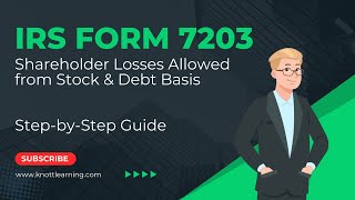 IRS Form 7203  S Corporation Losses Allowed with Stock & Debt Basis