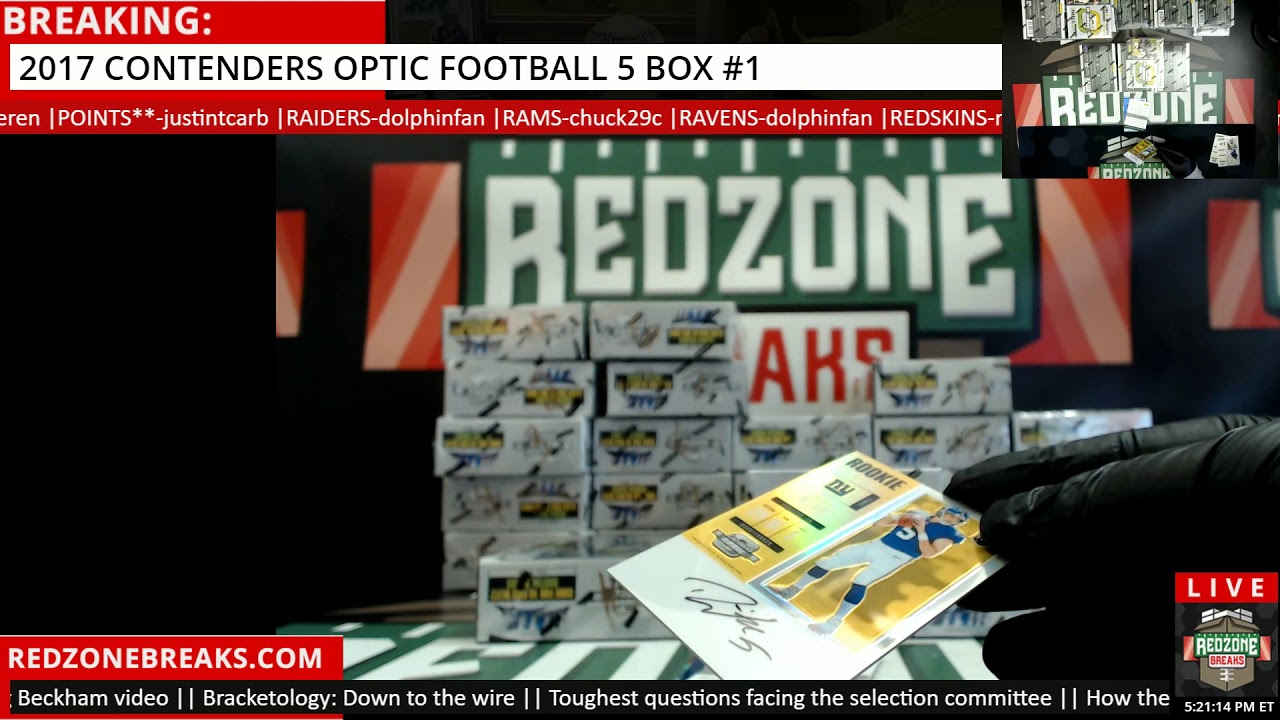 03/11/18 - 17 Contenders Optic 5 Box #1