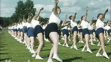 Husmorsgymnastik at The Lingiad 1949 in Stockholm    gymnastics for housewifes