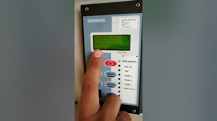 Siemens 7SR Relay Settings
