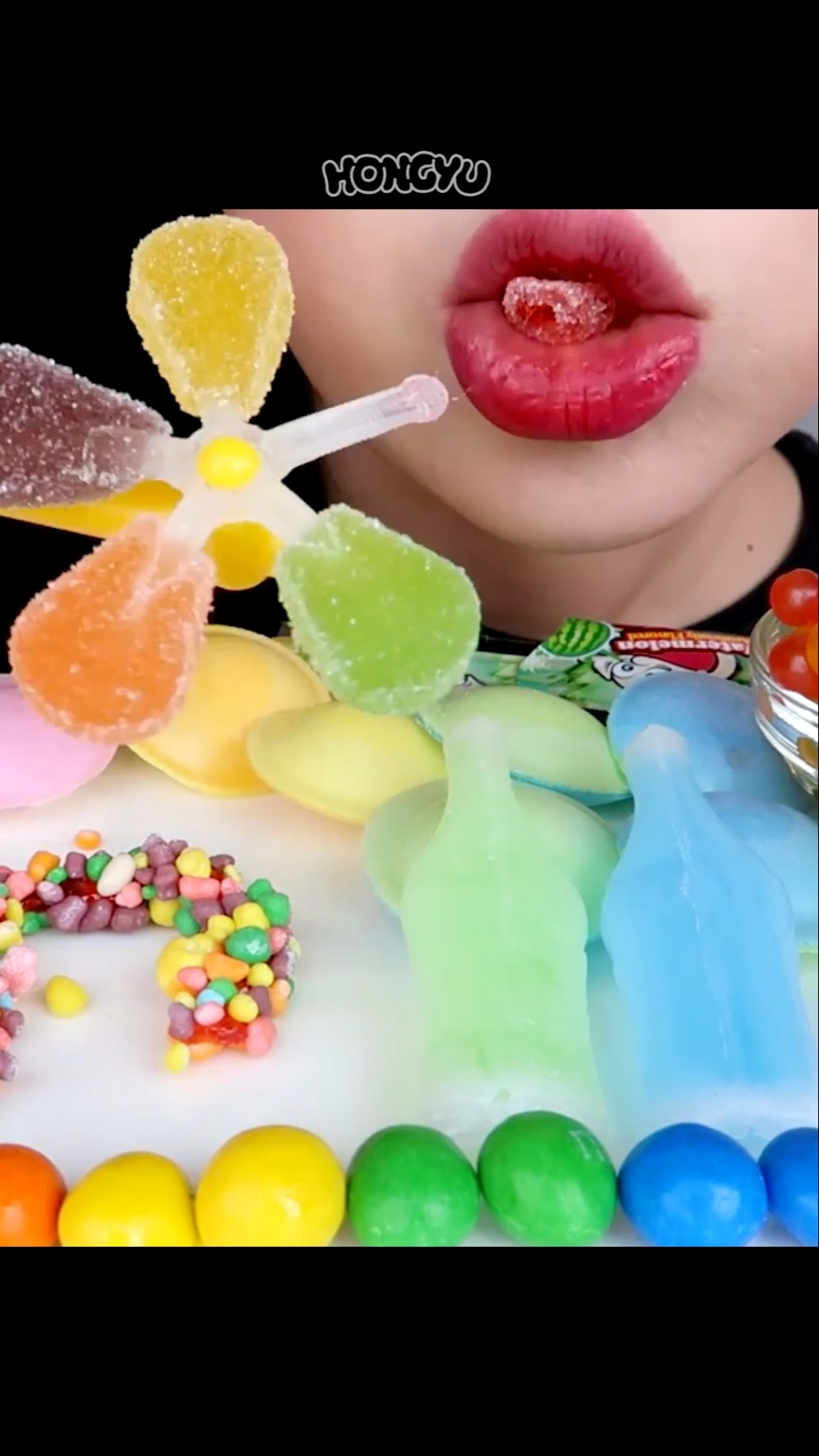 다양한 무지개 디저트, 바람개비 닉클립 국수젤리 ? #asmr #shorts #mukbang #eating # #satisfying #먹방