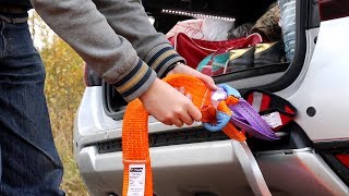 видео: Дастер вытаскивает Ховера динамической стропой Tplus на 9 тонн картинка: Дастер вытаскивает Ховера динамической стропой Tplus на 9 тонн