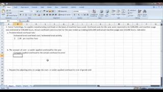 ACC 121 - Calculating predetermined overhead rate and under- or over-applied overhead Net Worth