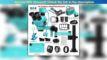 RF4 Stereo Trinocular Microscope 360 Rotation Articulating Arm Stands Phone Soldering PCB Repair