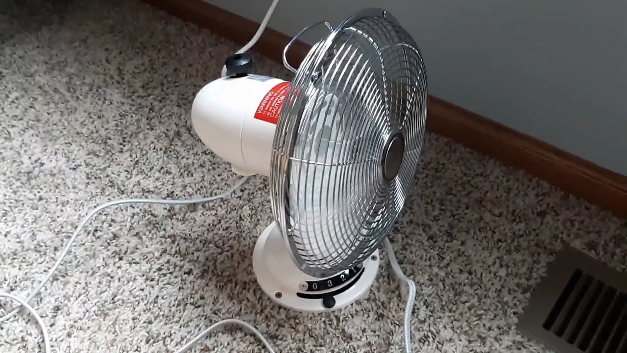 My new Better Homes & Gardens 8" Metal White Retro Table Fan
