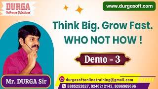 Think Big. Grow Fast. Who Not How Tutorials By Mr. Durga Sir On 27-07-2025 7Am Ist