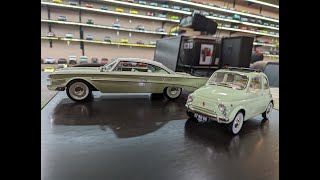 1:18 Diecast Review Unboxing Fiat 500 by Norev & Ford Edsel Ranger by BOS Models Fiat 500 1 18
