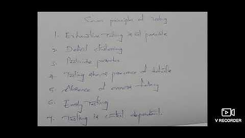 7 principles of software testing