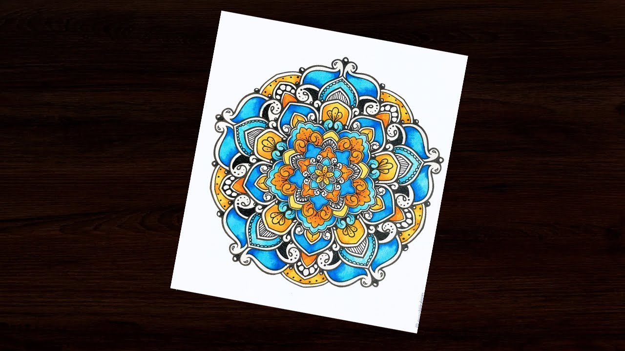 Relaxing Mandala Coloring Process | Satisfying Art Therapy for Stress Relief