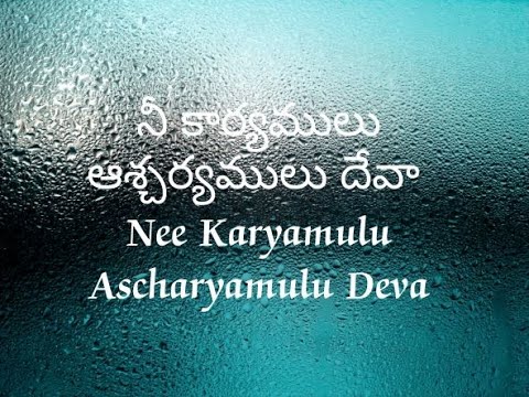 Nee karyamulu Telugu worship song       with Telugu and English lyrics