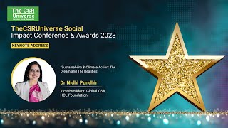 Dr Nidhi Pundhir, Vice President, Global CSR, HCL Foundation | Keynote address | Sept 15, 2023