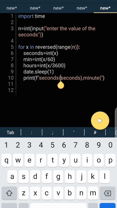 time count down in python #coding #python #viralvideo #code # ...