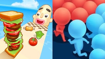Sandwich Runner vs Count Master - All Level Gameplay Android,iOS - NEW MOD APK UPDATE GAMEPLAY