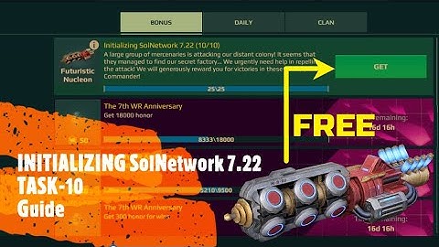 WAR ROBOTS 7TH ANNIVERSARY EVENT || INITIALIZING SOLNETWORK 7.22 || TASK-10 || #WRwinPaintjobs05