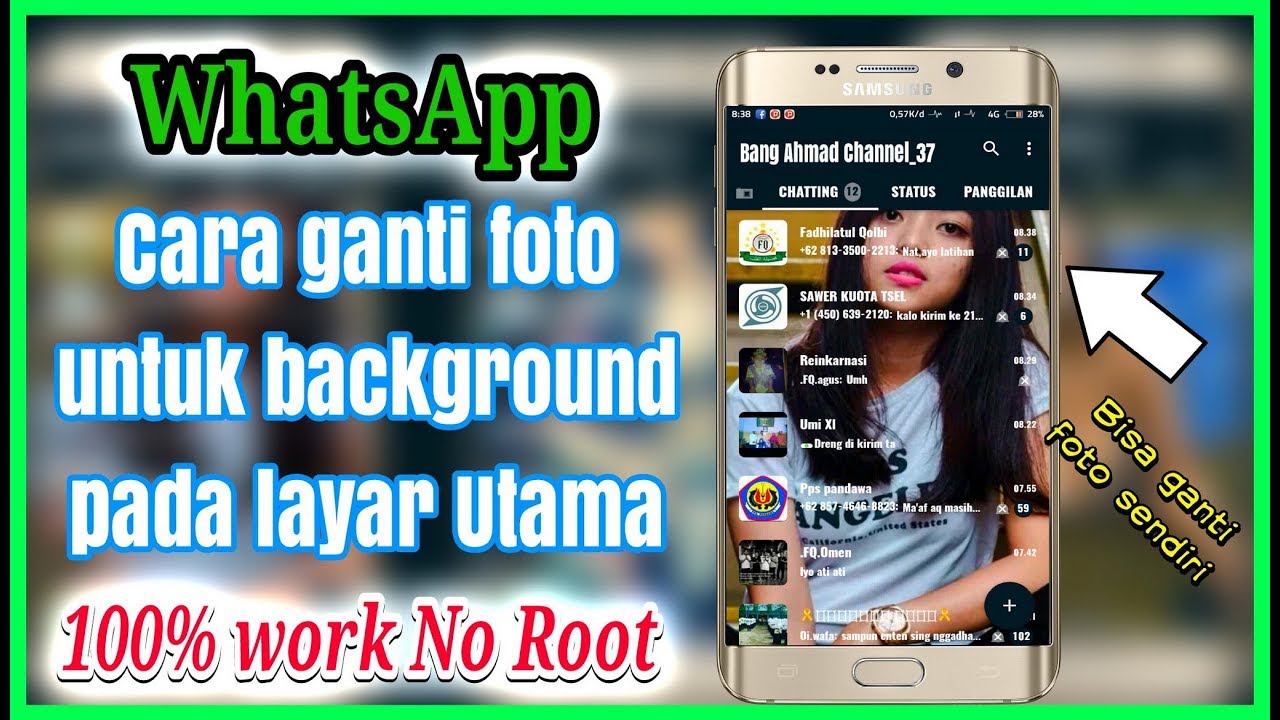 Cara Mengganti Background Layar Utama Di WhatsApp Terbaru YouTube